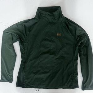 REI Co op Swiftland Insulated Womens mid Layer Running Top - Forest Green Large